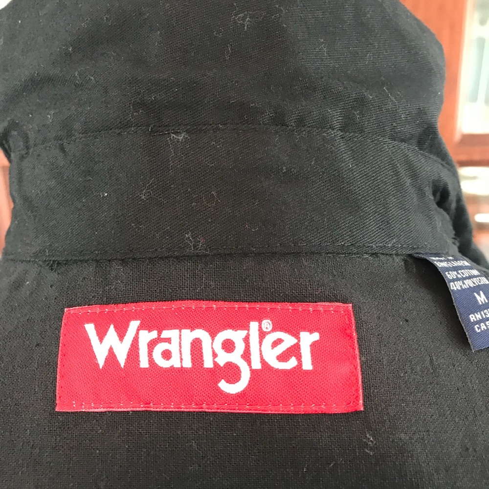 Wrangler Black Long Sleeve Dress Shirt - Picture 7 of 7